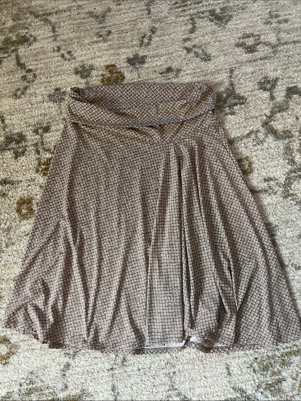 Max Studio Brown Printed Circle Skirt